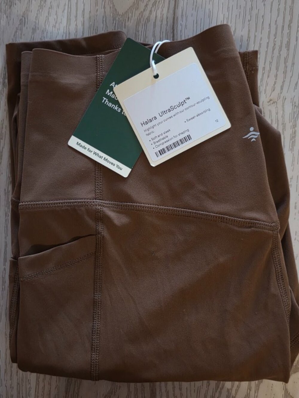Halara UltraSculpt™ High-Waisted Full length leggings with Pockets Brown Medium